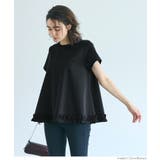 ［Black］ | フリルヘムAライントップス | coca