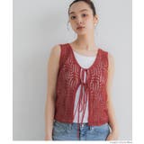 ［Red］ | リボンクロシェタンクトップ レディース | coca