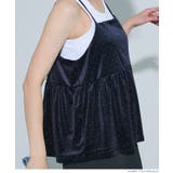 ラインストーンベロアキャミソール | coca | 詳細画像7 