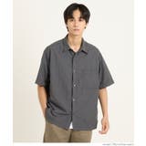 ［Charcoal］ | ライトワッシャーナイロン半袖シャツ | coca