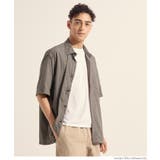 ［Brown］ | ライトワッシャーナイロン半袖シャツ | coca