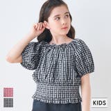 ハートギンガムブラウス キッズ | coca | 詳細画像1