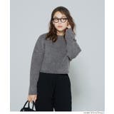 [Gray] | 縮絨ニットクロップド丈トップス | coca