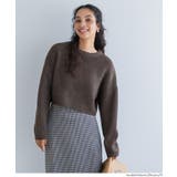 縮絨ニットクロップド丈トップス | coca | 詳細画像18 