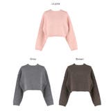 縮絨ニットクロップド丈トップス | coca | 詳細画像22 