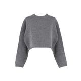 縮絨ニットクロップド丈トップス | coca | 詳細画像3 