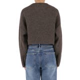 縮絨ニットクロップド丈トップス | coca | 詳細画像7 