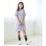 ［Lavender］ | 袖フリル肩あきワンピース キッズ | coca