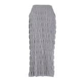 美シルエットを叶える、シャーリングニットスカート | coca | 詳細画像2