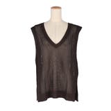 メッシュVネックニットトップス | coca | 詳細画像3 