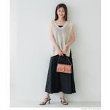 メッシュVネックニットトップス | coca | 詳細画像4 