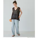 メッシュVネックニットトップス | coca | 詳細画像10 