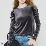 上品な光沢感で魅せる、ベロアシャーリングトップス | coca | 詳細画像1