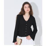 女性らしさを引き立てる、シボシャーリングVネックカーディガン | coca | 詳細画像17 