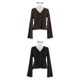 女性らしさを引き立てる、シボシャーリングVネックカーディガン | coca | 詳細画像22 