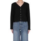 女性らしさを引き立てる、シボシャーリングVネックカーディガン | coca | 詳細画像4 
