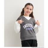 ［Gray］ | ベストレイヤードスウェットトップス | coca