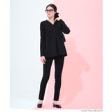 ［Black］ | ペプラムニットチュニックカーディガン | coca