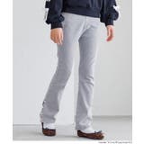 ［Blue］ | デニム裾パールパンツ | coca