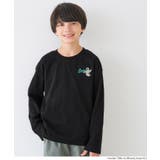 [Black] | ゴースト刺繍長袖Tシャツ キッズ | coca