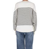 シャリ感のある素材で軽やかに着られる、シャリ感ボーダーニットトップス | coca | 詳細画像6 