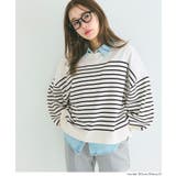 シャリ感のある素材で軽やかに着られる、シャリ感ボーダーニットトップス | coca | 詳細画像10 