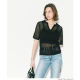 麻タッチメッシュニットポロ レディース | coca | 詳細画像14 