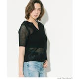 麻タッチメッシュニットポロ レディース | coca | 詳細画像15 
