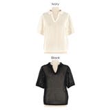 麻タッチメッシュニットポロ レディース | coca | 詳細画像18 