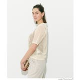 麻タッチメッシュニットポロ レディース | coca | 詳細画像5 