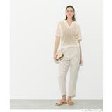 麻タッチメッシュニットポロ レディース | coca | 詳細画像6 