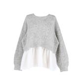 バックリボン異素材ドッキングニットトップス | coca | 詳細画像2 