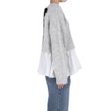 バックリボン異素材ドッキングニットトップス | coca | 詳細画像5 