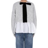 バックリボン異素材ドッキングニットトップス | coca | 詳細画像6 