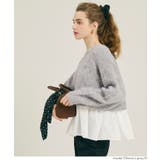 バックリボン異素材ドッキングニットトップス | coca | 詳細画像9 