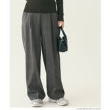 ［Charcoal］ | 【DAILY WARM】カットジャカード裏起毛ワイドパンツ | coca