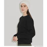 ［Black］ | スウェットライクニットレイヤード風ニットプルオーバー ウォッシャブル | coca