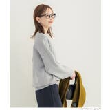 スウェットライクニットレイヤード風ニットプルオーバー ウォッシャブル | coca | 詳細画像9 