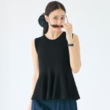 ノースリーブペプラムニットトップス | coca | 詳細画像1 