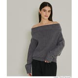 ［Charcoal］ | 縮絨ニットワンショルダートップス | coca