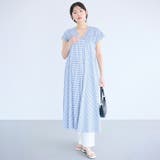 シャーリングバックリボンワンピース レディース | coca | 詳細画像1 