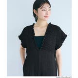 シボシャーリングVネックオールインワン | coca | 詳細画像9 