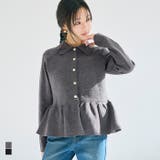 金ボタンフレアニットトップス | coca | 詳細画像1 