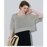 シアーニットワイドクロップドトップス レディース | coca | 詳細画像9 