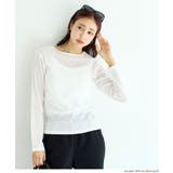 ［White］ | シアージョーゼット長袖トップス | coca