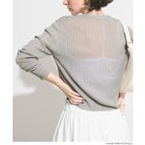 程よい透け感が女性らしい、シアーニットコンパクトカーディガン | coca | 詳細画像15