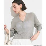 程よい透け感が女性らしい、シアーニットコンパクトカーディガン | coca | 詳細画像16