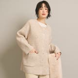 ダブルフェイスニットクルーコーディガン(36-251239001-16) | coca | 詳細画像1