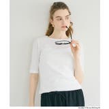 ［White］ | シアージョーゼット五分袖Tシャツ | coca