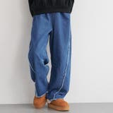 デニムフリンジバレルレッグパンツ(36-260634203-20) | coca | 詳細画像1 